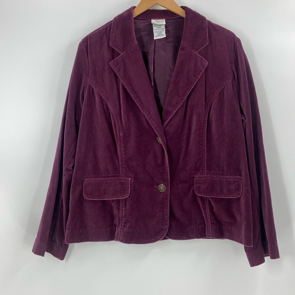 White Stag plum Valour blazer jacket button front two pockets extra large
